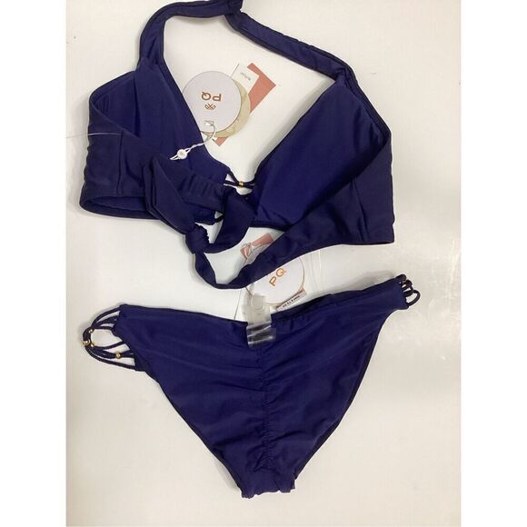 New. Pilyq navy bikini set. L-top/S-bottom. Retails $152 - Picture 7 of 7